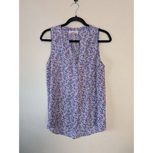 Philosophy Republic Clothing Flowy Sleeveless Floral Top Sz S Pink Purple V Neck
